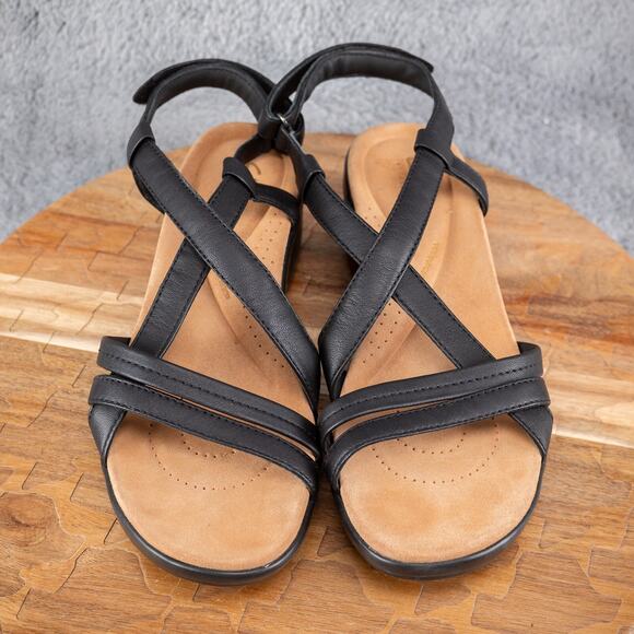 Clarks Women's Tuleah May Black Leather Womens Size 10 26177379 - Picture 2 of 7